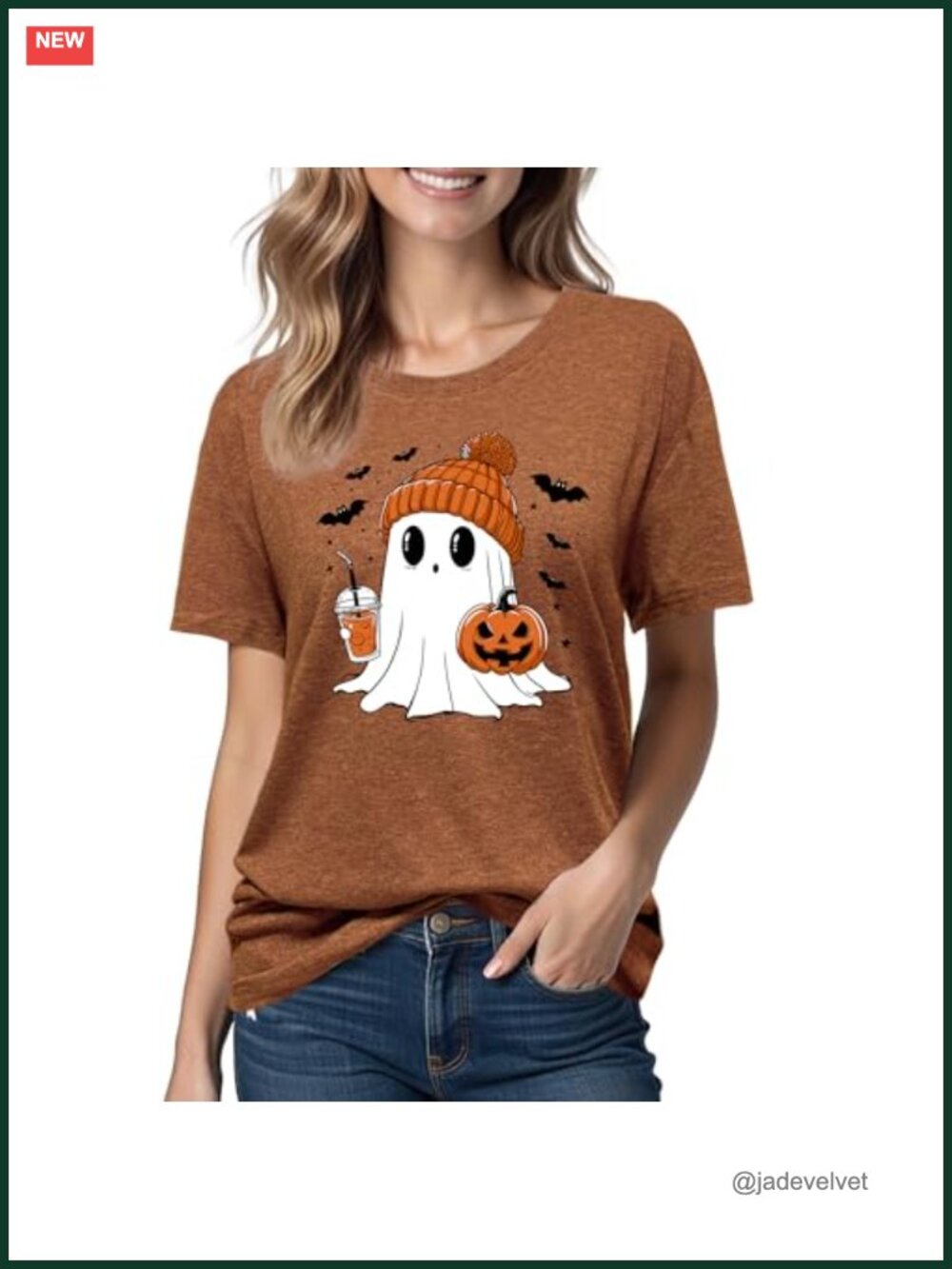 Halloween Pumpkin Ghost Short Sleeve T-Shirt